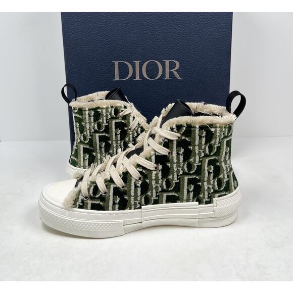 Size 37EU/5M - Dior b23 Oblique Olive Tapestry High Top Sneakers🫒Retail $2,050! - Picture 6 of 11